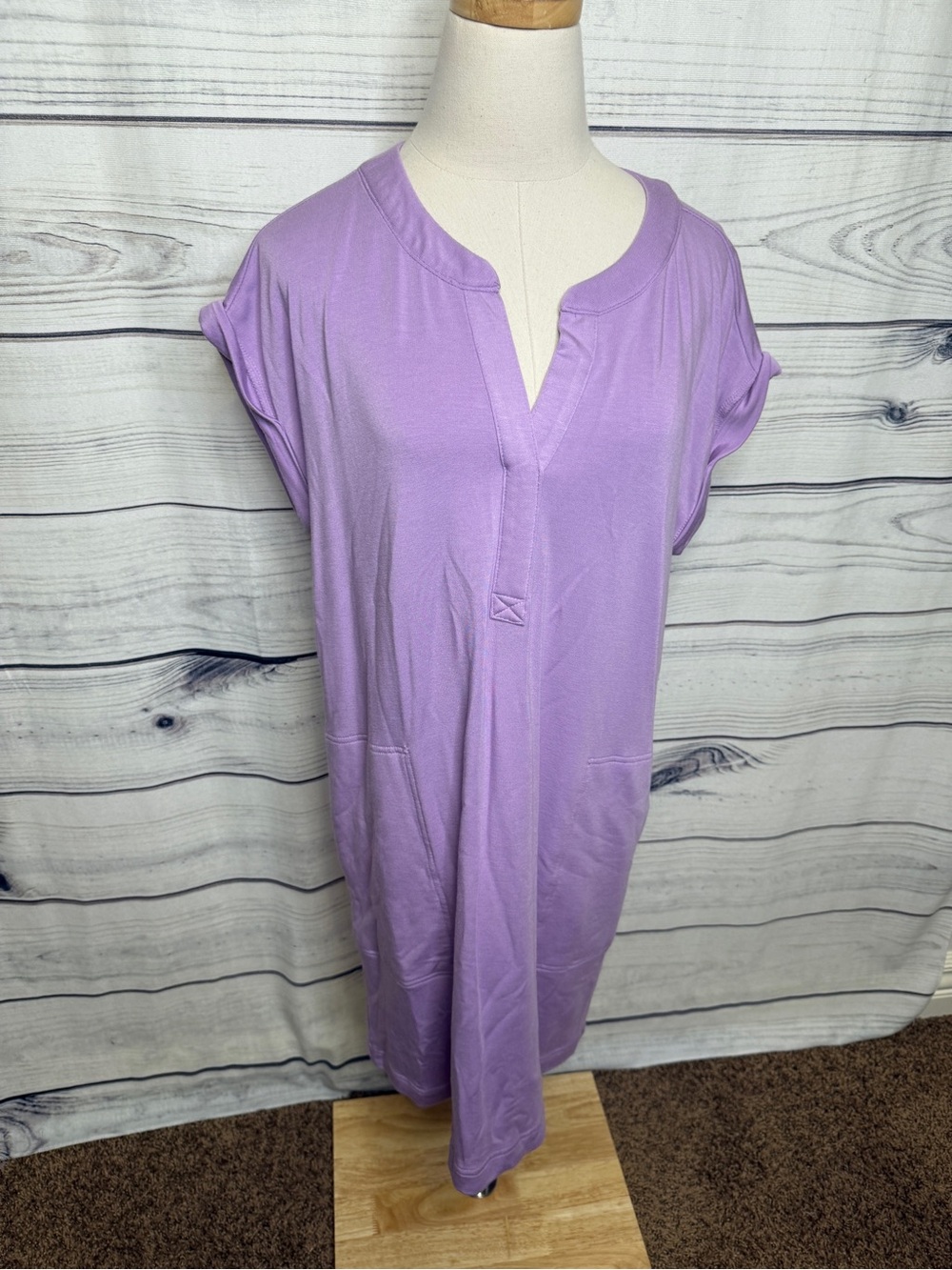 Lou & Grey Lilac Scoop Neck dress